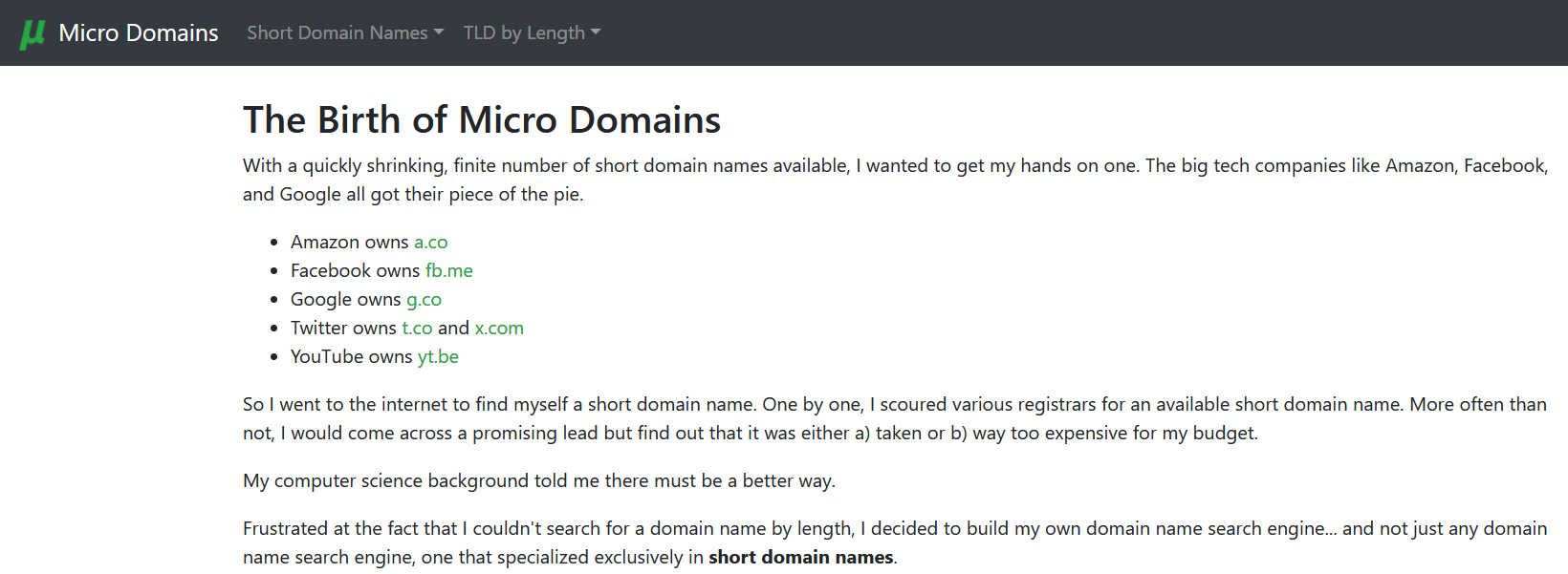 Micro Domains